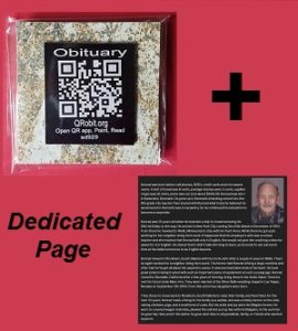 QR Headstone Plate and Page - Cemetery Biography - CemeteryBio.com