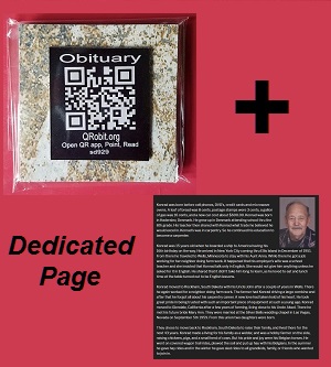 $25 Tile Cemetery Bio QR Plate