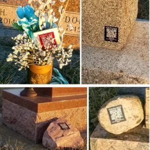 QR Headstone Plate AND Dedicated Page - Cemetery Biography - CemeteryBio.com